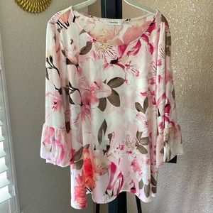 Calvin Klein Pink Floral Top 1X